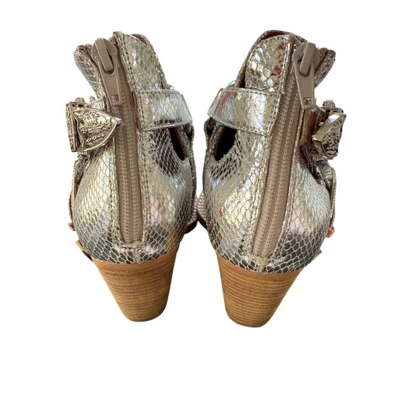 NWOB  Jeffery Campbell X Free People Icon Calhuan Western‎ Boot Silver Size 6.5M - Picture 5 of 9